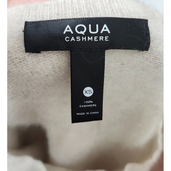 Aqua Cashmere High Low Crewneck Sweater, Light Grey Size XS - Picture 7 of 10